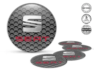 Seat Adesivo Silicone Edizione Emblemi Cerchio Custom